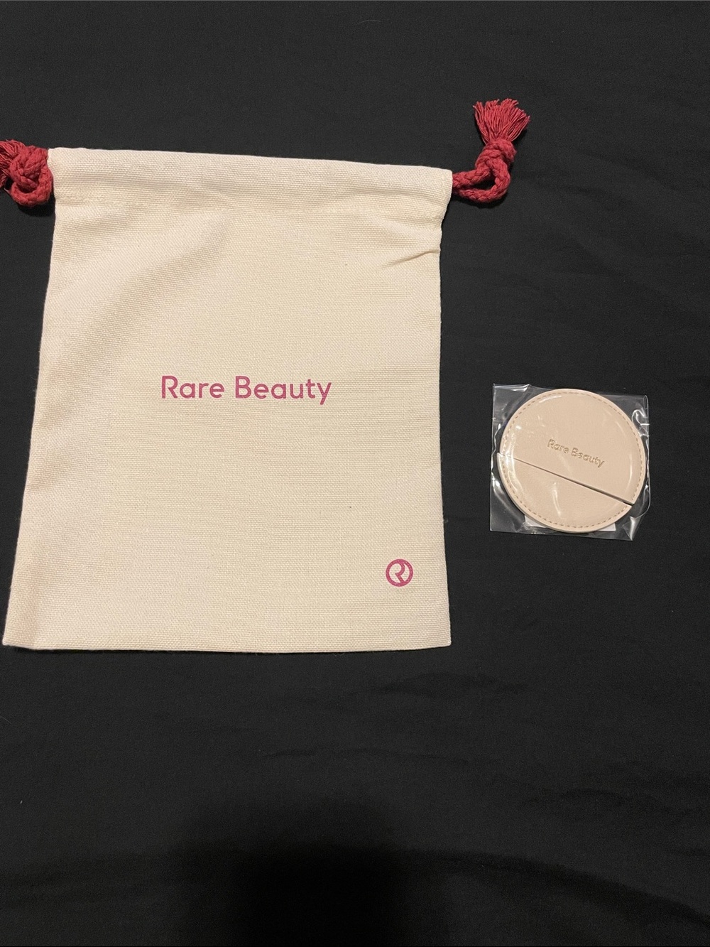 Pocket mirror and canvas bag